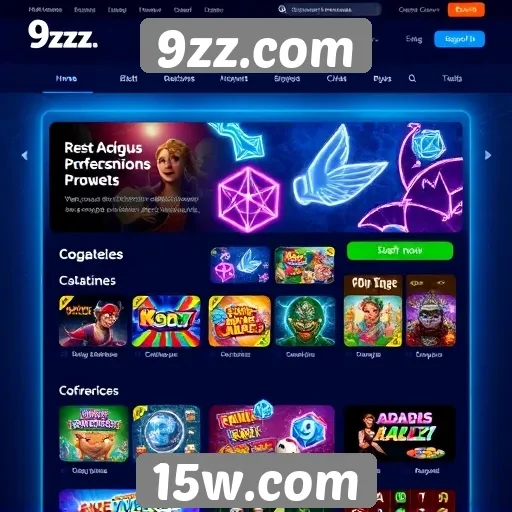 Navegação e usabilidade do site de jogos 9zz.com